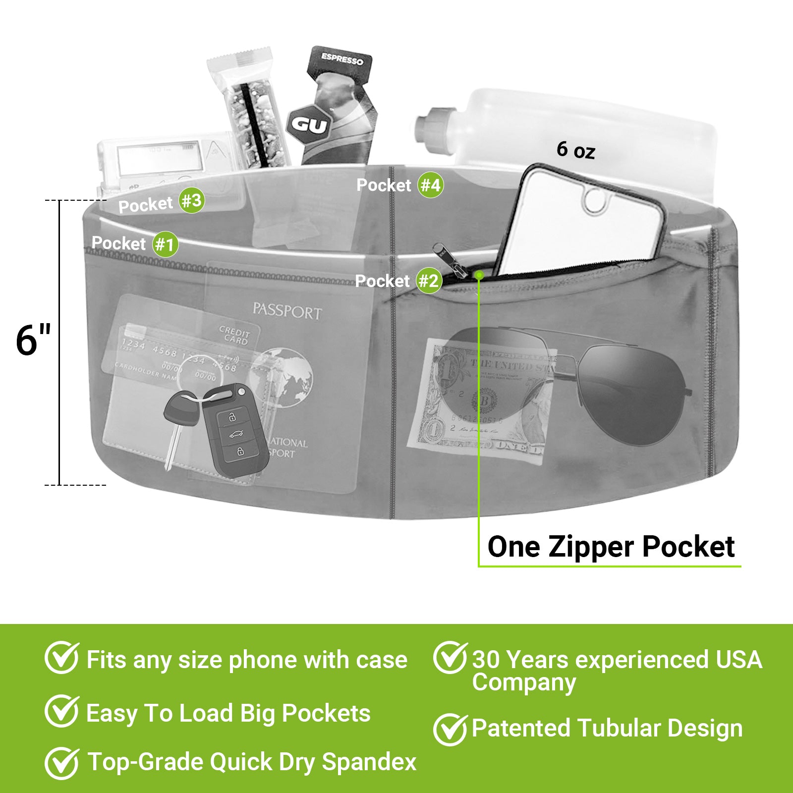Running, Medical and Money Travel Belt