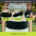 Load image into Gallery viewer, 3 Zipper Pocket Adjustable Fit Running/Travel Belt