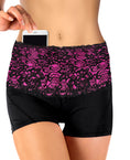 Load image into Gallery viewer, Black with pink lace fanny pack
