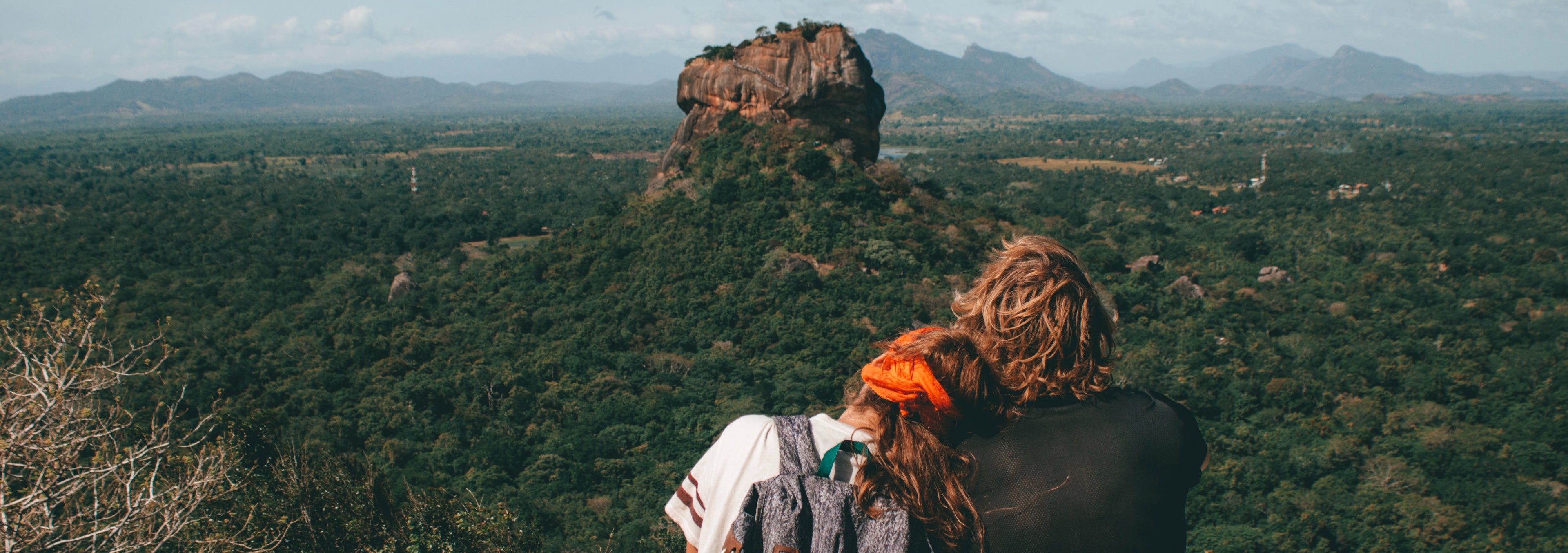 Couple travelling with a travel medical belt