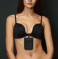 Load image into Gallery viewer, Black bra wallet on model