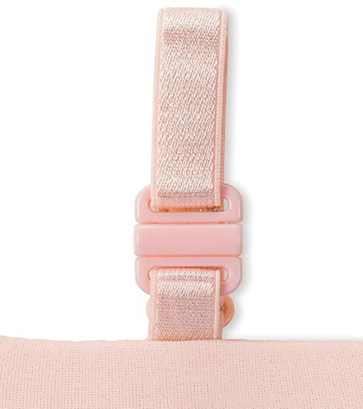 Pink clasp to attach the bra wallet to your bra