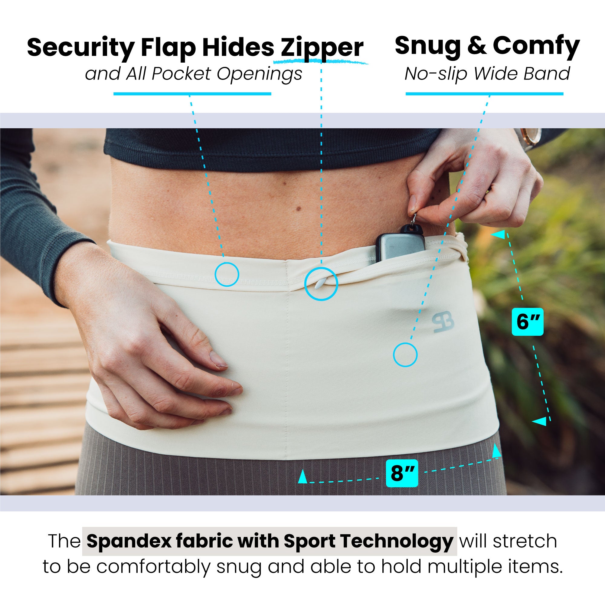 Fitness, Medical and Money Travel Belt