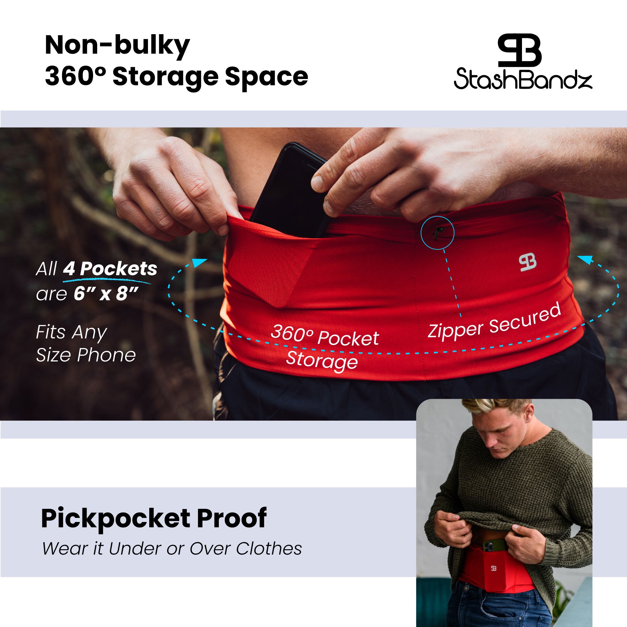 Pickpocket proof fanny pack
