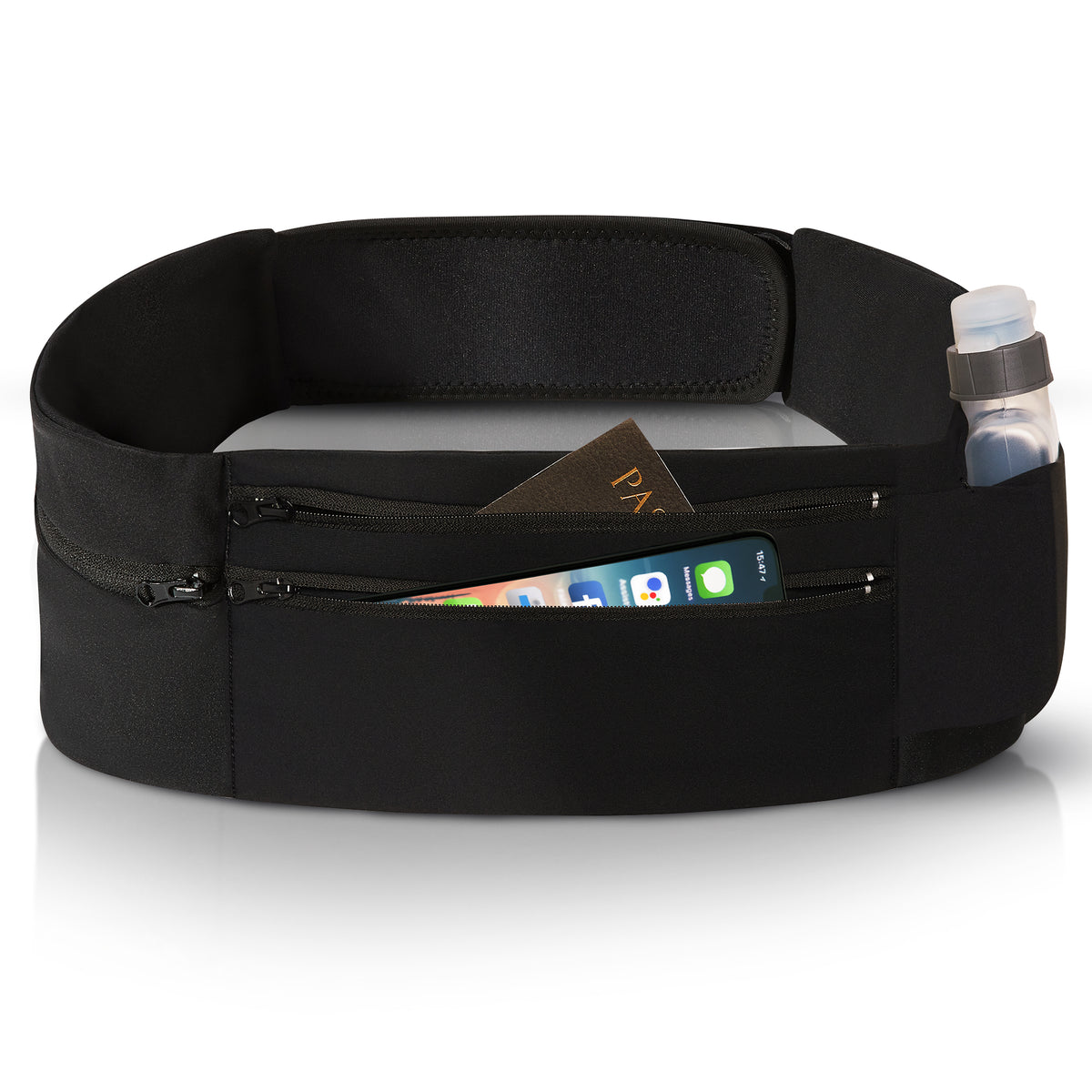 Zipper pocket adjustable running travel money belt | StashBandz® display picture 2
