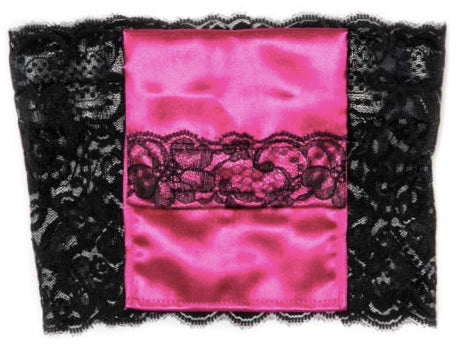 Black and pink cell phone garter purse